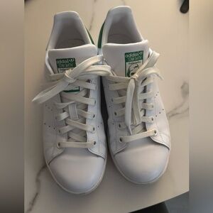 Adidas Stan Smith White and Green Shoes